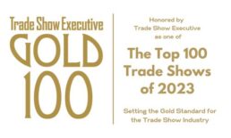 A picture of Trade Show Executive's Gold 100 Trade Shows of 2023 graphic.