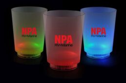 A picture of the National Powersport Auction cups NPA is distributing at the 2024 Supplier's Show.