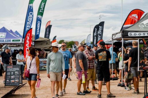 A picture of consumers at the 2024 Overland Expo Mountain West in Loveland, Colorado.