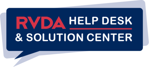 A picture of RVDA's Help Desk & Solution Center logo.