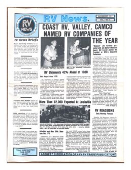 A picture of an RV News magazine page from 1981.