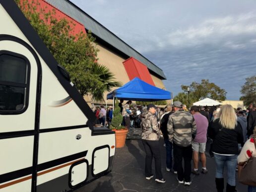 A picture of the 2025 Florida RV SuperShow on opening day at the Florida State Fairgrounds in Tampa, Florida.