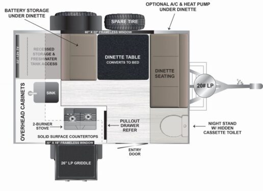 A picture of the Venu10RK floorplan with a dinette.