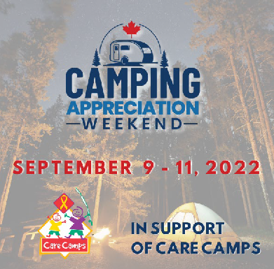 A picture of the CCRVC Canadian Camping Weekend 2022 banner