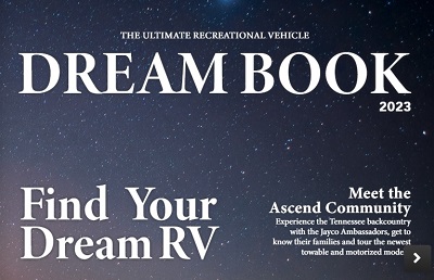 A picture of the cover of Jayco's Ultimate Recreational Vehicle Dreambook