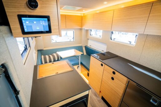 A picture of Rossmonster's Baja motorhome interior.