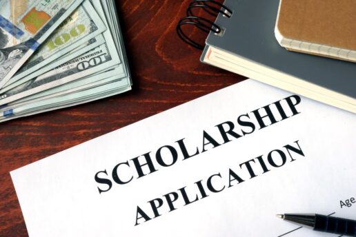 A picture of a scholarship application.