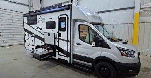 A picture from Jayco's Granite Ridge motorhome walk through video.