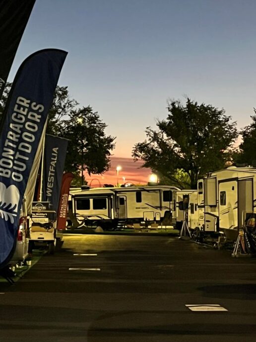 A picture of RVs at the 2024 America's Largest RV Show.