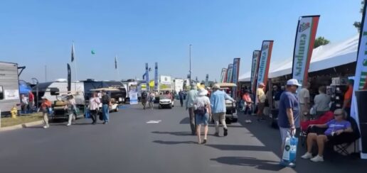 A picture of a video clip of America's Largest RV Show second day.