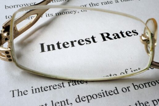 A picture of an interest rate document.