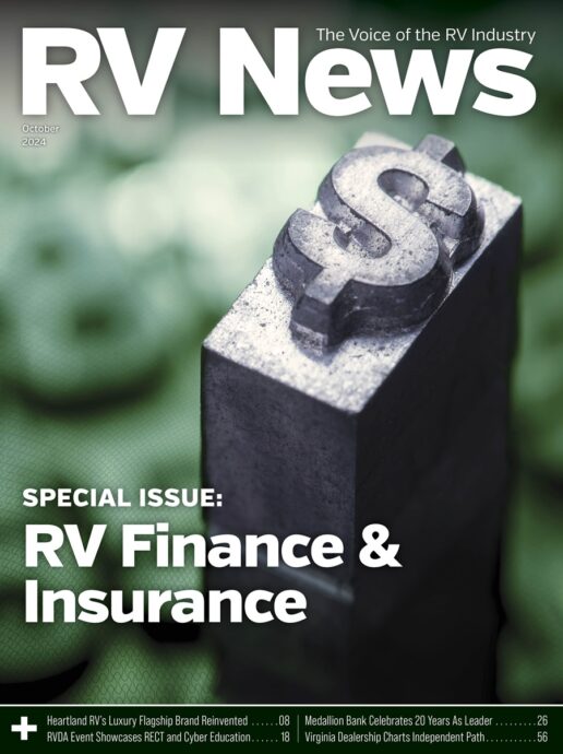 The October 2024 cover of the digital edition of RV News magazine