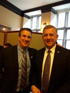 A picture of RVDA of Canada Board Chairman Jim Gorrie (L) and Canadian House of Commons Member Ted Falk (R).