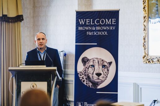 A picture of MenuMetric Chief Operating Officer Phil Imbery at the Brown & Brown F&I School.