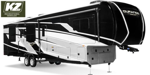 A picture of KZ RV's Durango Gold Black Pearl full-body paint option