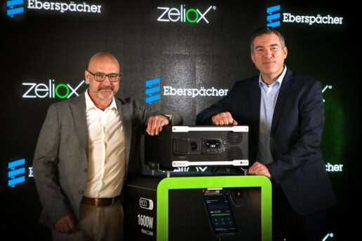 A picture of (L to R) Zeliox owner Frank Verkuijlen and Eberspaecher Executive Vice President Steffen Such.