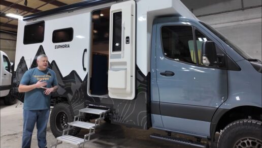 A picture of Nomad RVs CEO Steve Del Prete debuting the Euphoria